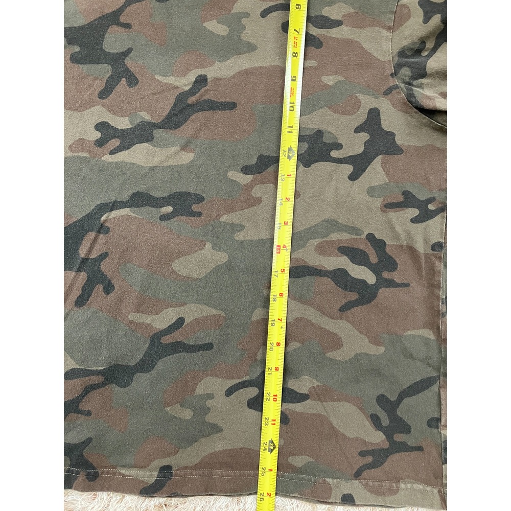 HM‎ Mens Relaxed Fit Camouflage Print T Shirt Size L Green Brown Short Sleeve - Picture 7 of 7